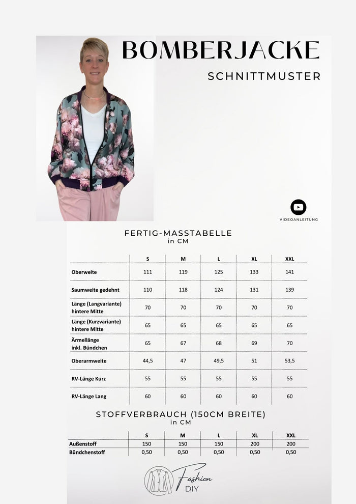 Schnittmuster | Bomberjacke Daniel