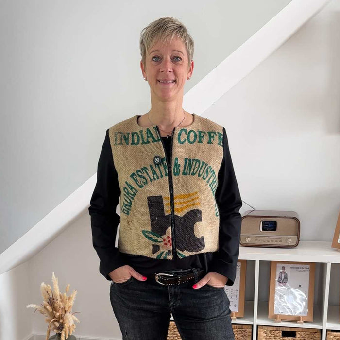 Nähpaket Jacke aus Kaffee Säcken