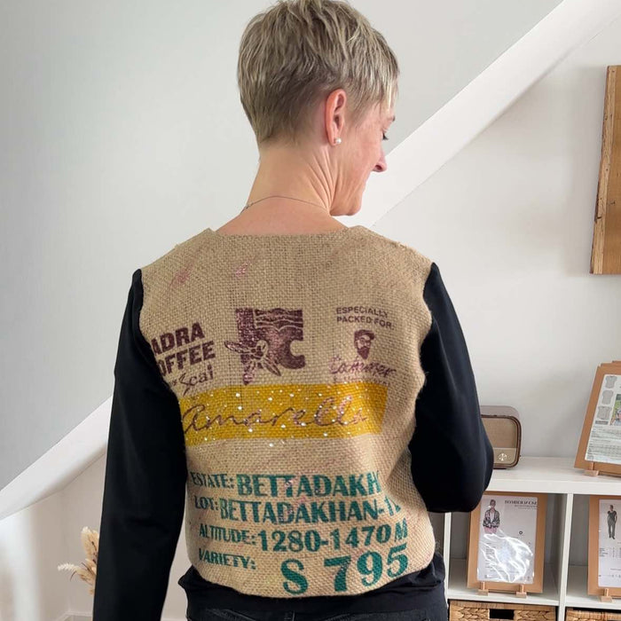 Nähpaket aus Kaffe Säcken in BLAU