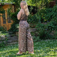Javanaise Viskose Satin | Leopardenmuster