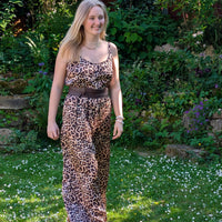 Javanaise Viskose Satin | Leopardenmuster