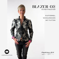 Papierschnittmuster | Blazer mit Schalkragen und Puffärmeln