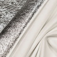 Lederimitat | Silbernes Metallic