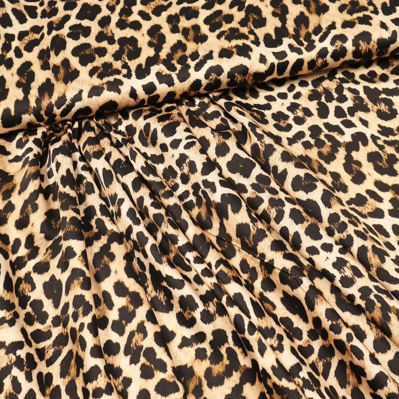 Javanaise Viskose Satin | Leopardenmuster