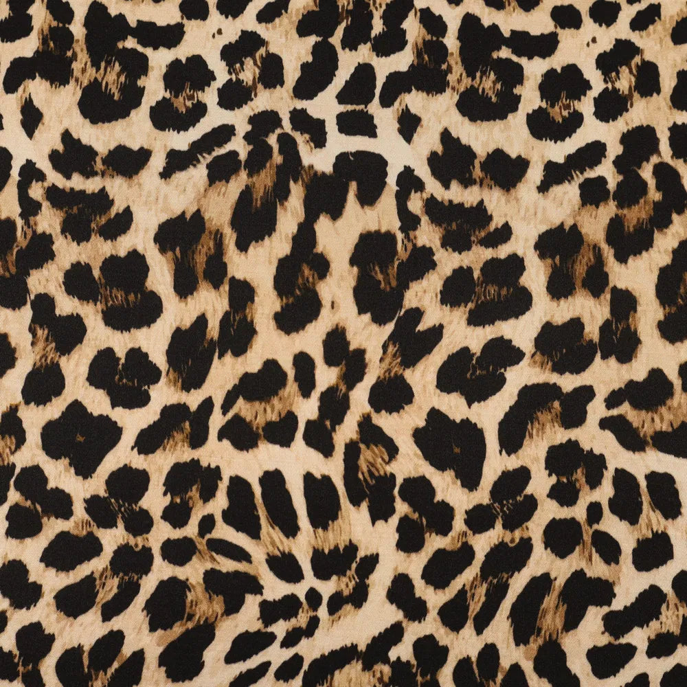 Javanaise Viskose Satin | Leopardenmuster