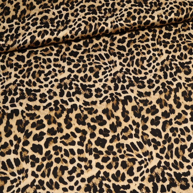 Javanaise Viskose Satin | Leopardenmuster