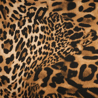 Javanaise Viskose Satin Animal Print | Leo & Farbverlauf-Bordüre
