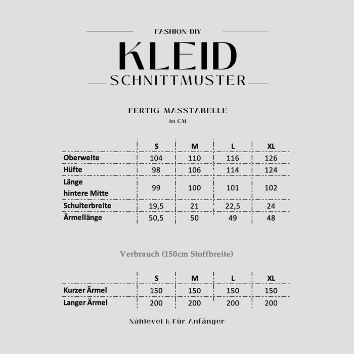 Papierschnittmuster | Kleid