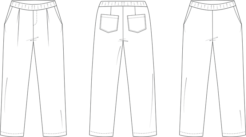 Papierschnittmuster | Schmale Hose