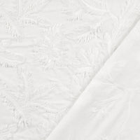 Baumwollstickerei Blätter | Offwhite