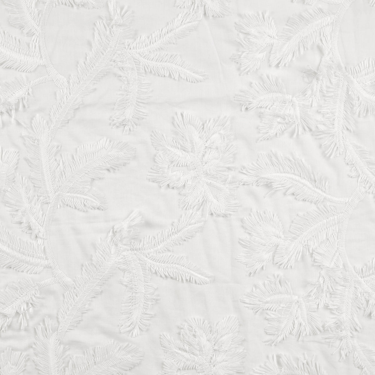 Baumwollstickerei Blätter | Offwhite