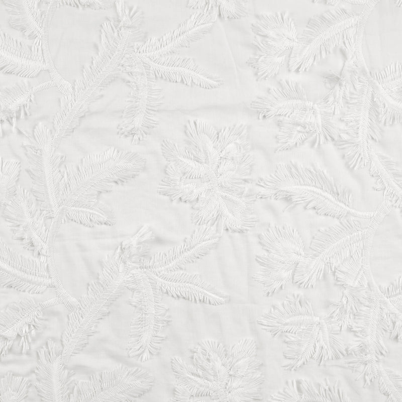 Baumwollstickerei Blätter | Offwhite