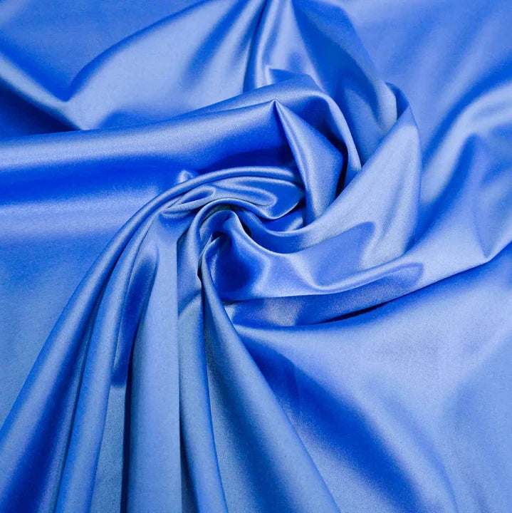 Baumwoll-Satin-Stretch | Hellblau