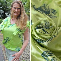 STOFFSTÜCK | Seidenstoff | Hummer Grün
