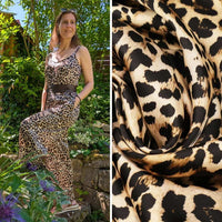 Javanaise Viskose Satin | Leopardenmuster