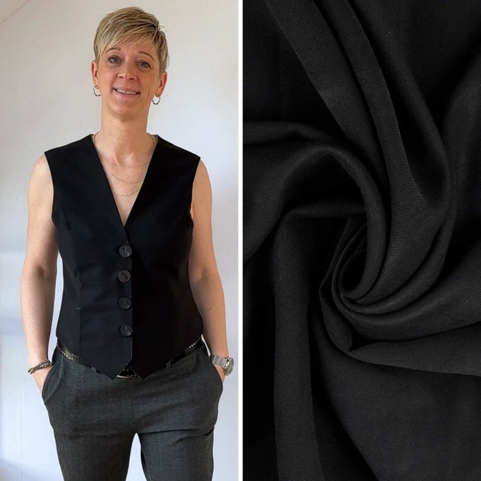 Viskose Webware (Tencel) | Schwarz