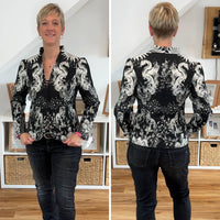 Papierschnittmuster | Blazer mit Schalkragen und Puffärmeln