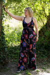 Nähpaket Jumpsuit-01 | Grün-Orange
