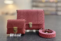 DIY-Crossbody LUNA - Wildleder Bordeaux