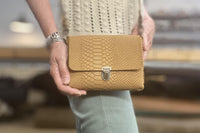 DIY-Crossbody LUNA - Wildleder Cognac