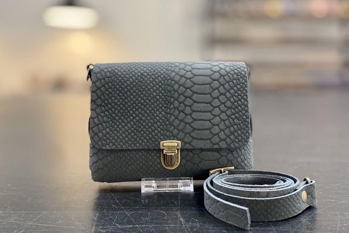 DIY-Crossbody LUNA - Wildleder Grau