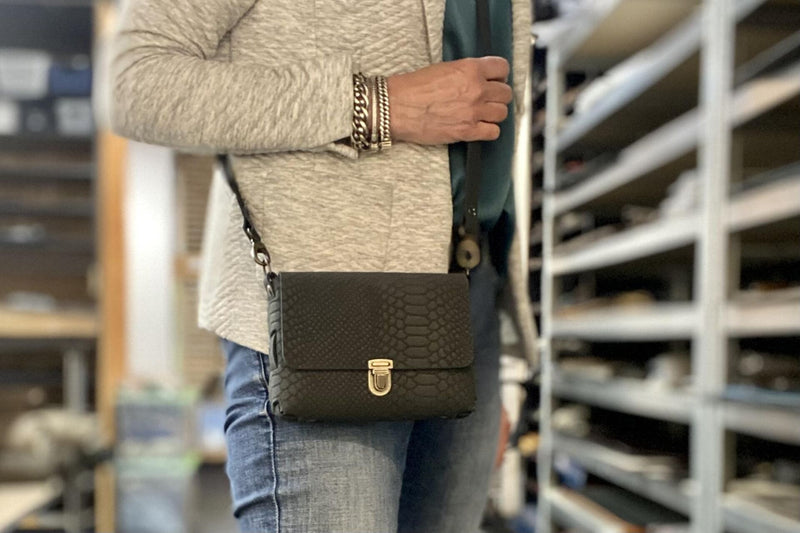 DIY-Crossbody LUNA - Wildleder Grau