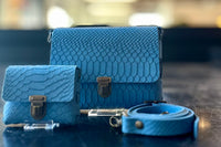 DIY-Crossbody LUNA - Wildleder Himmelblau