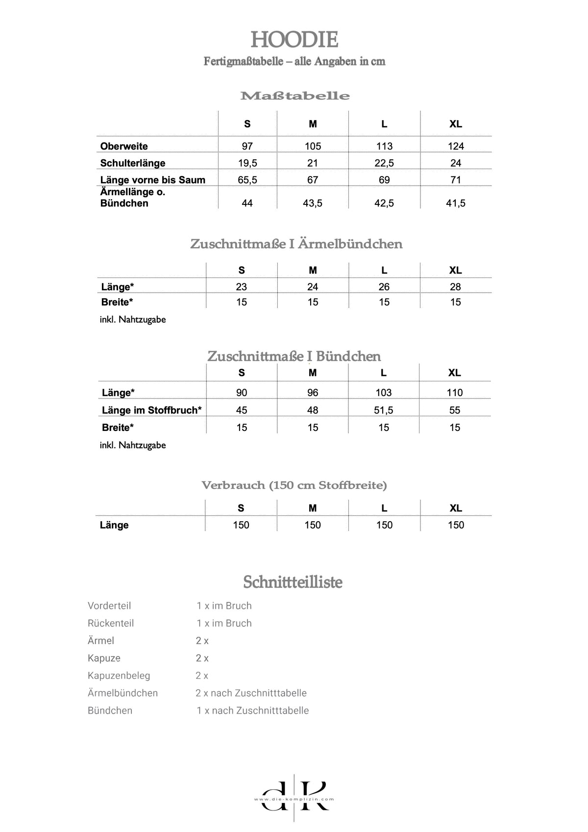 Schnittmuster | Hoodie