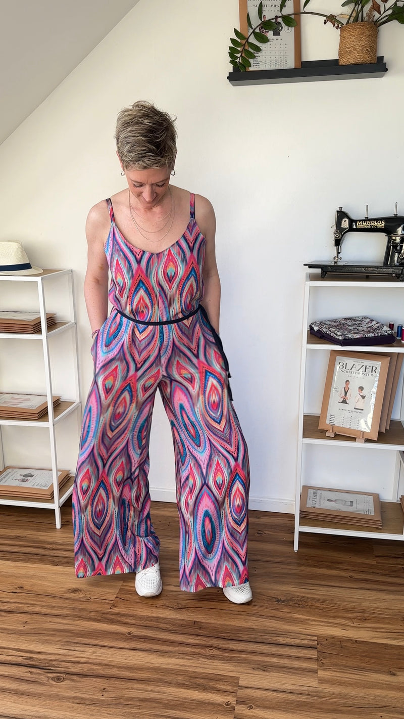 Nähpaket Jumpsuit-01 | Grün-Orange