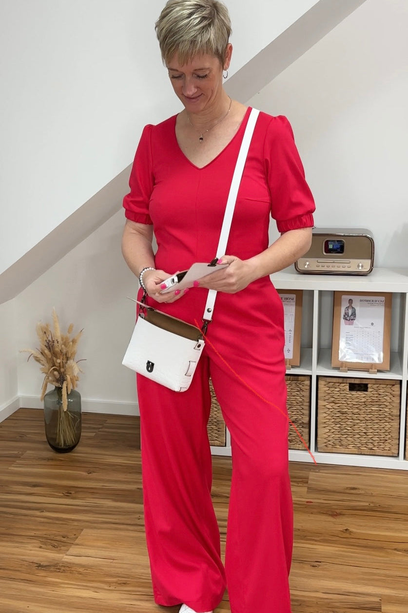 Schnittmuster | Jumpsuit-02 mit Puffärmeln oder ohne Ärmel