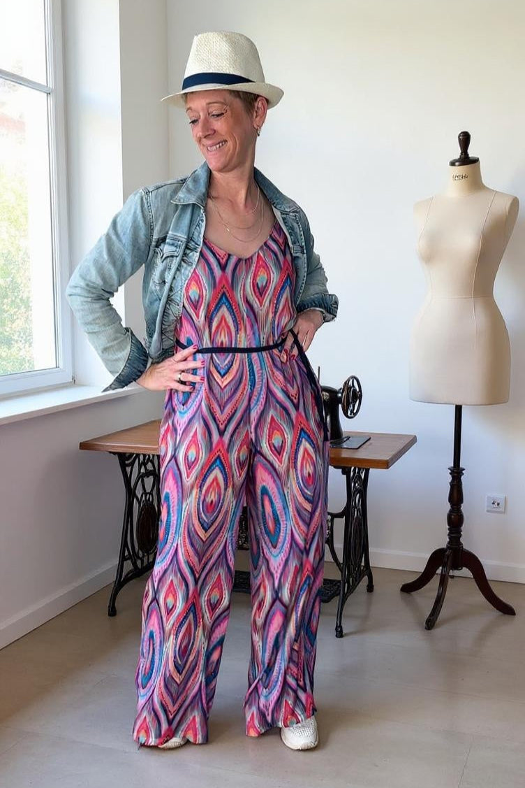 GenähterJumpsuitausDIYSchnittmustermitReißverschluss