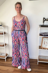 Nähpaket Jumpsuit-01 | Pink-Blau