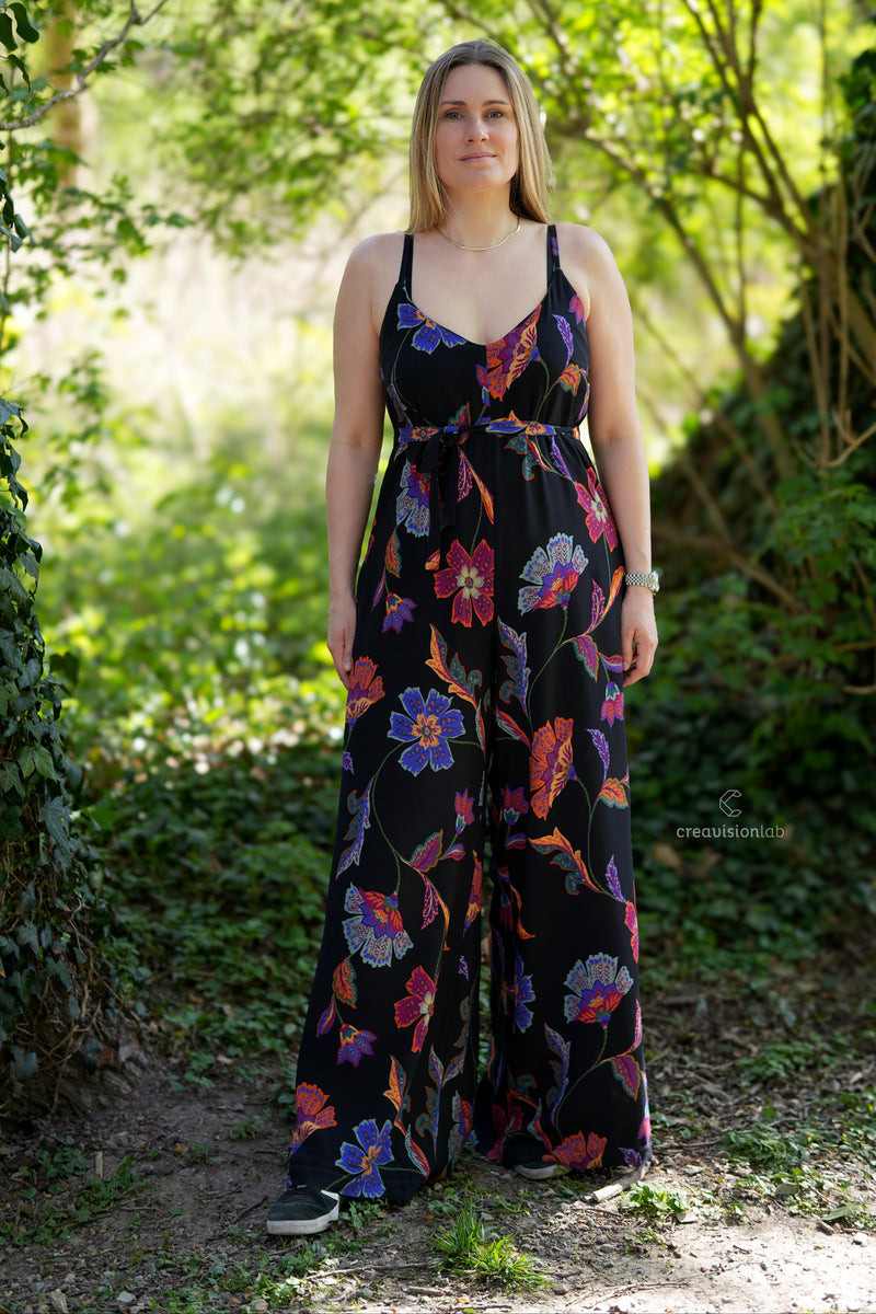 Nähpaket Jumpsuit-01 | Pink-Blau