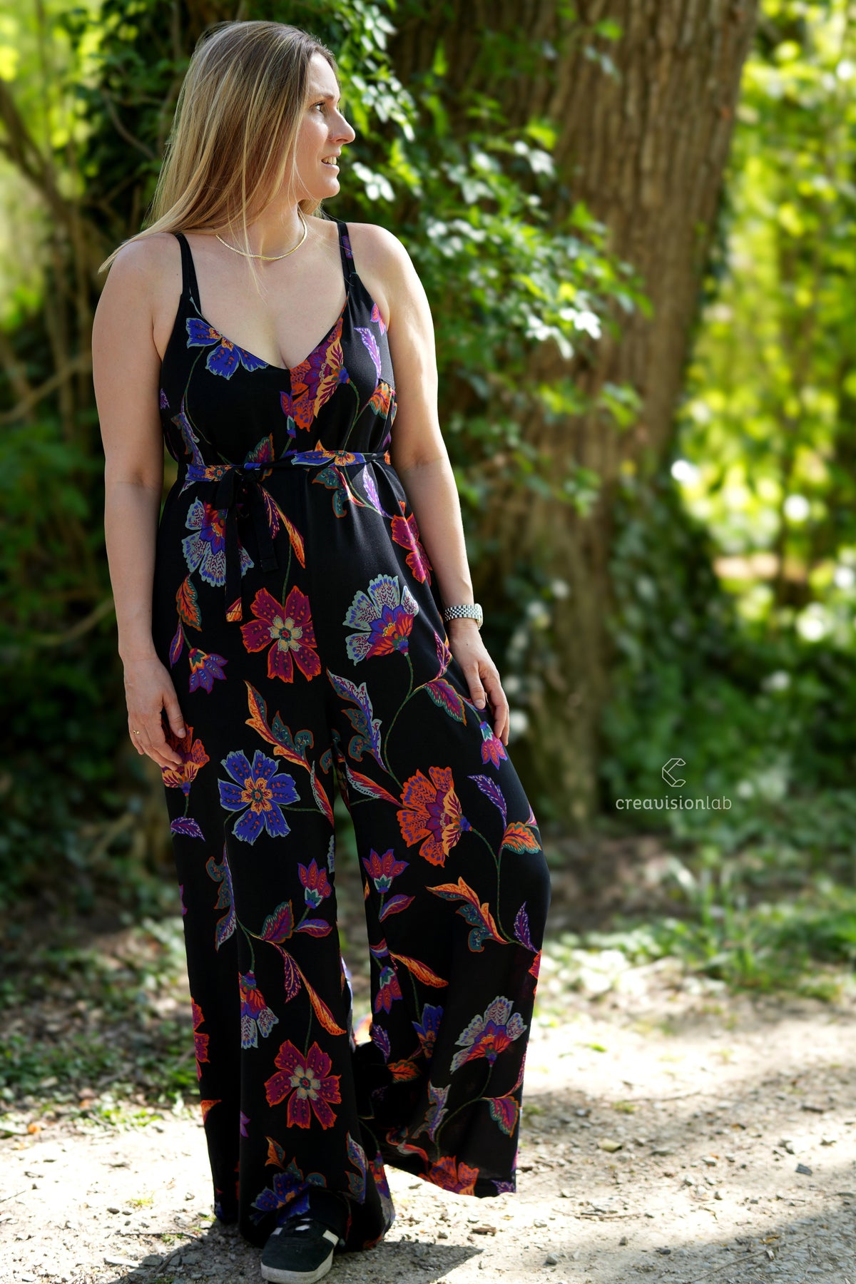 Nähpaket Jumpsuit-01 | Pink-Blau