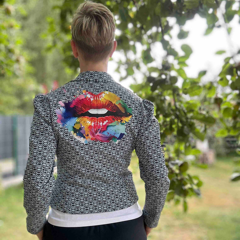 Nähpaket Blazer Kuss Mund