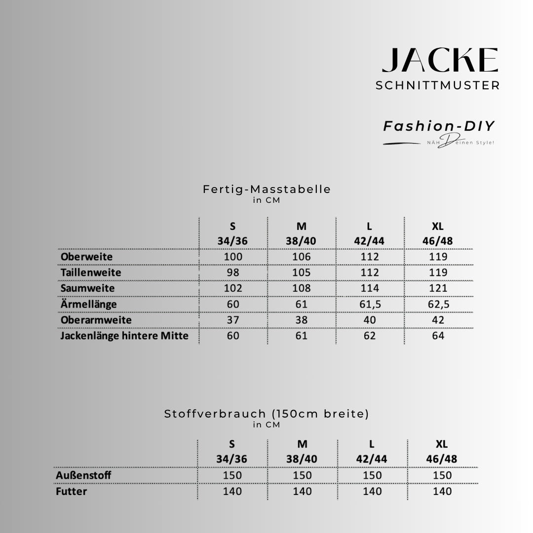 Papierschnittmuster | Jacke