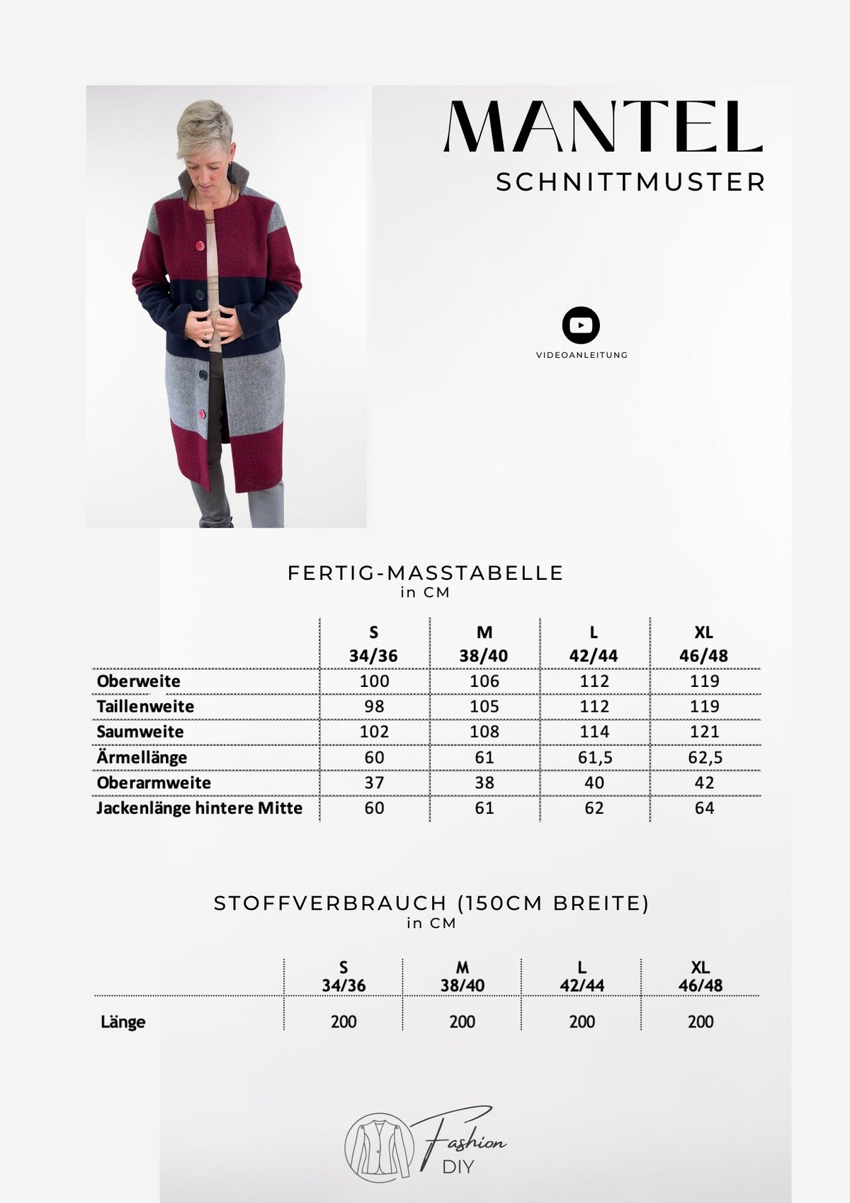 Schnittmuster | Mantel