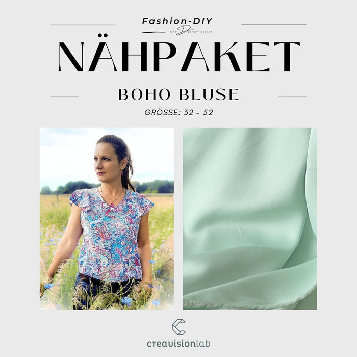 Nähpaket Boho Bluse | Mint
