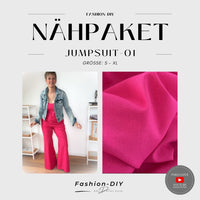Nähpaket Jumpsuit-01 | Leinen Pink
