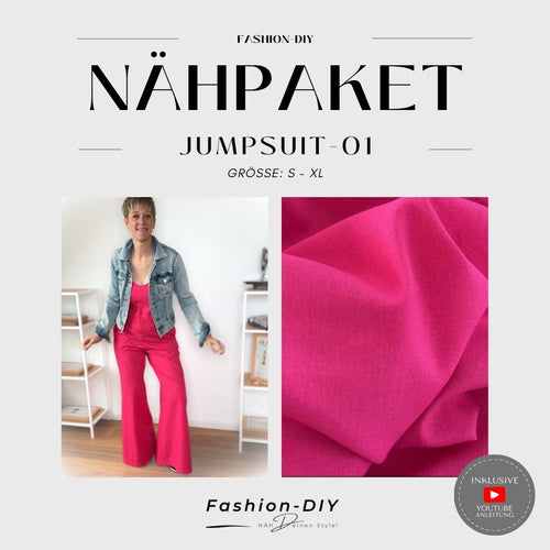 Nähpaket Jumpsuit-01 | Leinen Pink