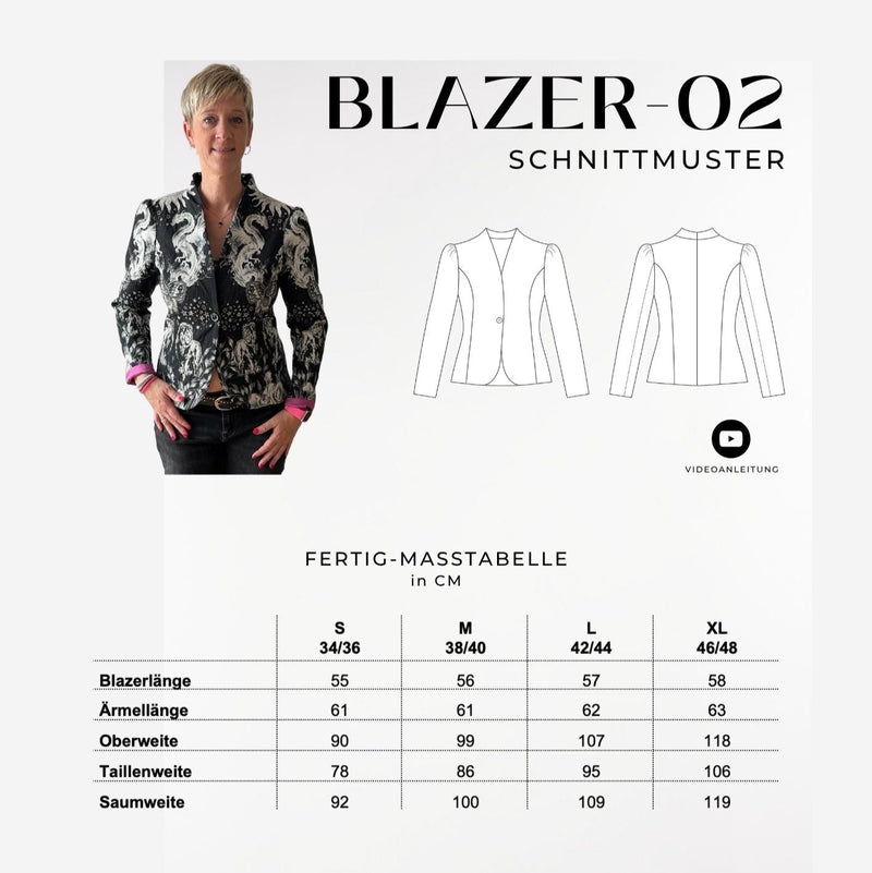 Nähpaket Blazer mit Glitzer
