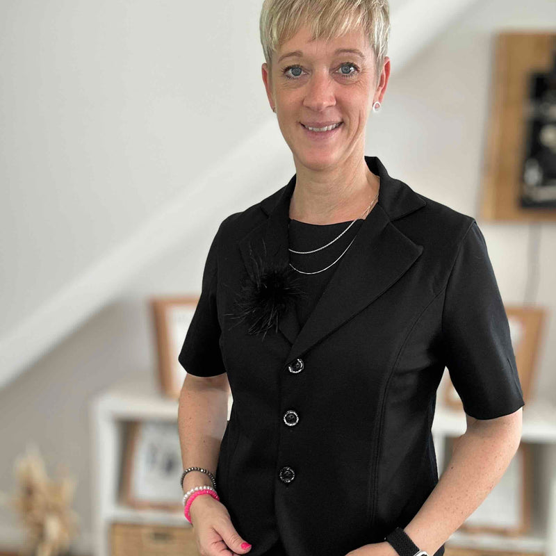 Romanit Jersey schwarz Blazer