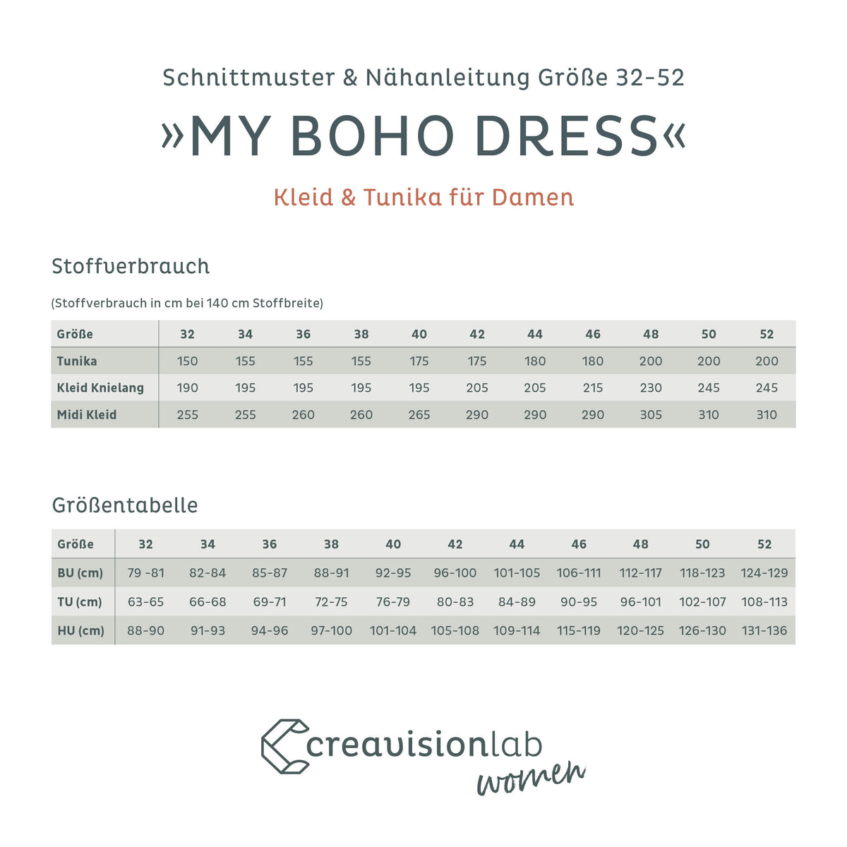 Schnittmuster | My Boho Dress - Kleid & Tunika