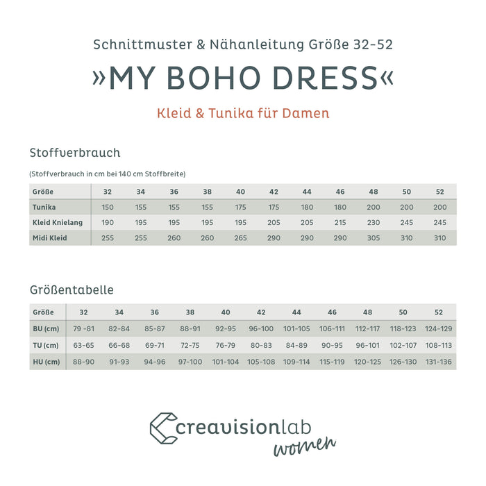Schnittmuster | My Boho Dress - Kleid & Tunika