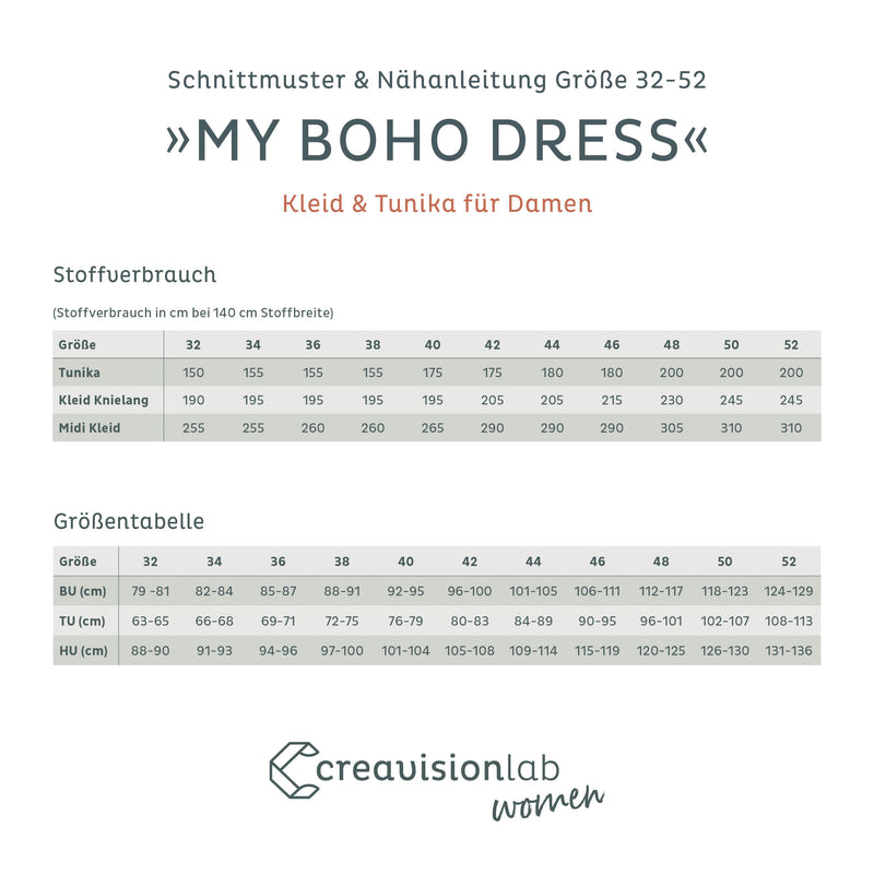 Schnittmuster | My Boho Dress - Kleid & Tunika