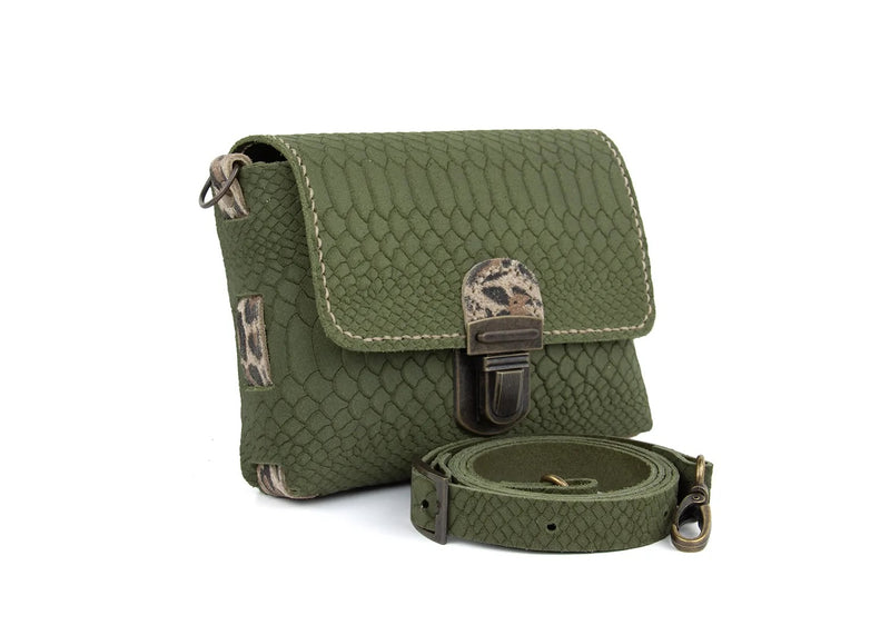 DIY-Crossbody STELLA - Wildleder Olive