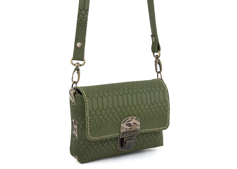 DIY-Crossbody STELLA - Wildleder Olive