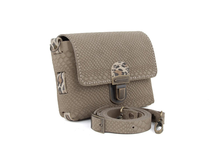 DIY-Crossbody STELLA - Wildleder Taupe