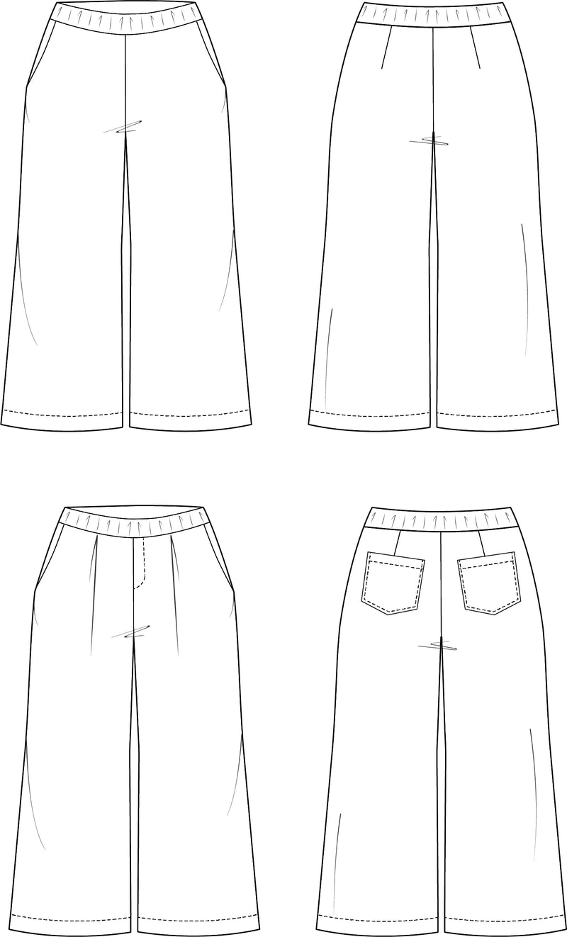 Papierschnittmuster | Weite Hose