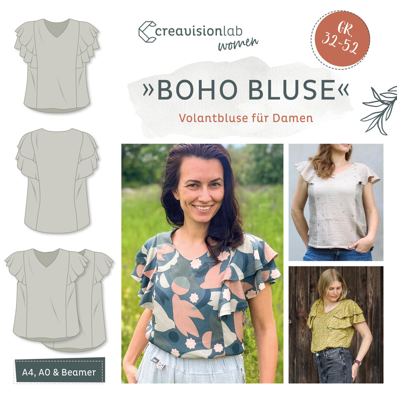 Nähpaket Boho Bluse | Jeansblau